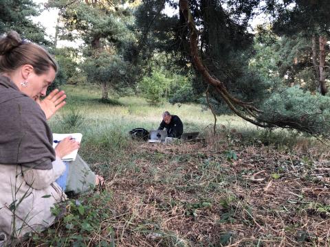 Christine et Per, répétitions sous le pin choisi