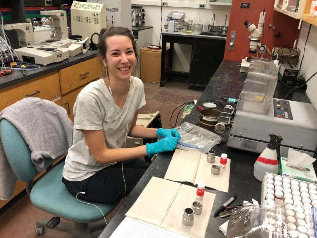 Laurel Lynch, postdoctoral research, studies how microbial and environmental drivers influence the molecular composition of dissolved organic matter.